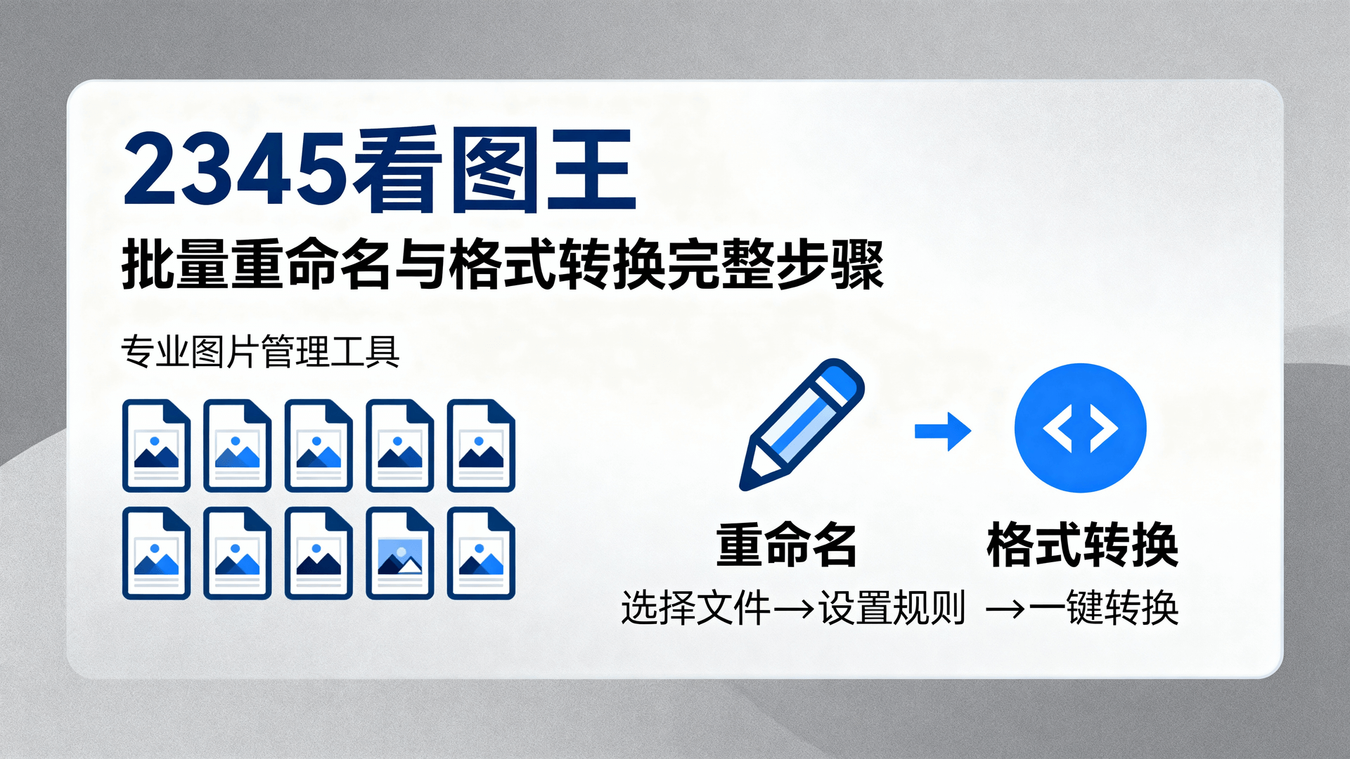 2345看图王批量重命名与格式转换完整步骤